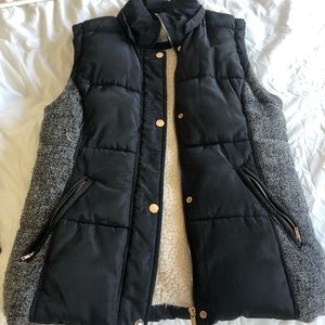 Black and gray vest